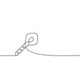 key one line continuous drawing home vector image
