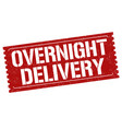 overnight delivery grunge rubber stamp vector image vector image