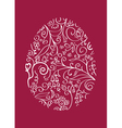 red lacy easter egg vector image vector image