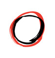 rough hand drawn circle black isolated vector image