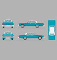 front back top and side car projection vector image