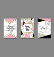 gold black grey white marble template hand vector image vector image