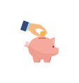 piggy bank money flat image style vector image