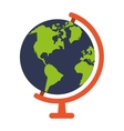 earth map icon vector image