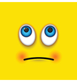 rolling eyes square emoji vector image