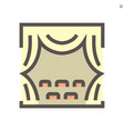 theater and curtain icon design 48x48 pixel vector image