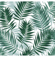 tropical jungle seamless pattern with palm leaves vector image vector image