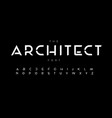 bold futuristic font alphabet letters modern vector image