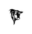 cow stylized symbol and head vector image