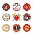 fire department emblems vector image