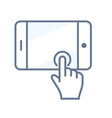 touchscreen icon with tablet or smartphone vector image