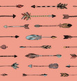 hand drawn arrows patten vector image vector image