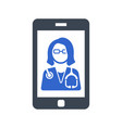 online doctor help icon vector image vector image