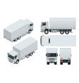 truck delivery lorry mock-up isolated template vector image vector image