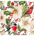watercolor christmas pattern vector image