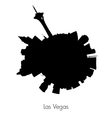 las vegas circular skyline vector image vector image