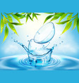 medical contact lenses splash water vector image vector image