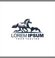 awesome running horse logo design vector image