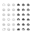 cloud computing icons vector image vector image