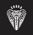 cobra snake design element for logo label sign vector image vector image