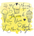set of elements for greeting card vector image