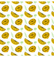 yellow lemon slices seamless pattern unique vector image