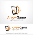 arrow game logo template vector image