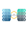 business infographic organization chart with 8 vector image