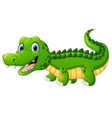 Cartoon crocodile waving Royalty Free Vector Image