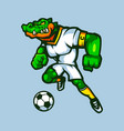 crocodile mascot vector image vector image