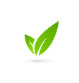 eco leaves check mark logo icon design template vector image vector image