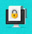 locked confidential secure document online access vector image vector image