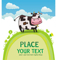 cute friendly cow vector image vector image