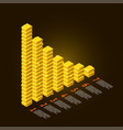 graph element gold and information report show vector image vector image