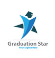 star graduation logo designs vector image vector image