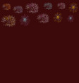 firecrackers template vector image vector image