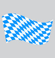 flag of bavaria waving on gray background vector image