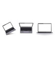 laptop with blank screen isolated on white vector image vector image