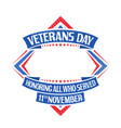 frame for veterans day vector image vector image