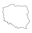 Poland Map Of Black Contour Curves Of Royalty Free Vector