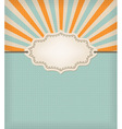 retro background label vector image