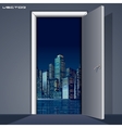 skyline over door vector image vector image