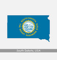 south dakota usa map flag vector image vector image