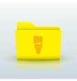 yellow folder on blue background eps10 vector image vector image