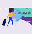 one page website kit for trendy technologies vector image