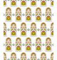 pattern with russian dolls matryoshkas vector image