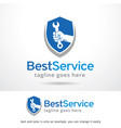 best service logo template vector image