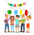 happy birthday company vector image