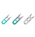 scissors yarn thread cutter snips trimming nipper vector image