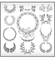 set of laurel wreaths vector image